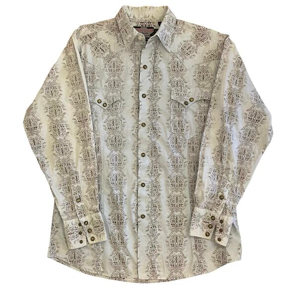 Panhandle Slim Brooks & Dunn Collection Shirt Mens M Western Pearl Snap Blue - Picture 1 of 16